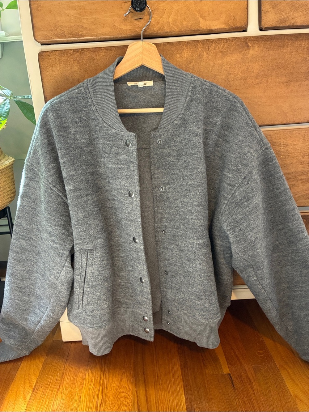 New without tags Madewell wool blend bomber size L